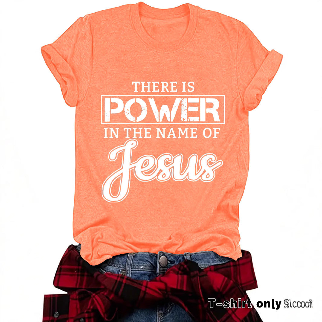 THE IS POWER Letter Short Sleeve