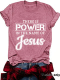 THE IS POWER Letter Short Sleeve