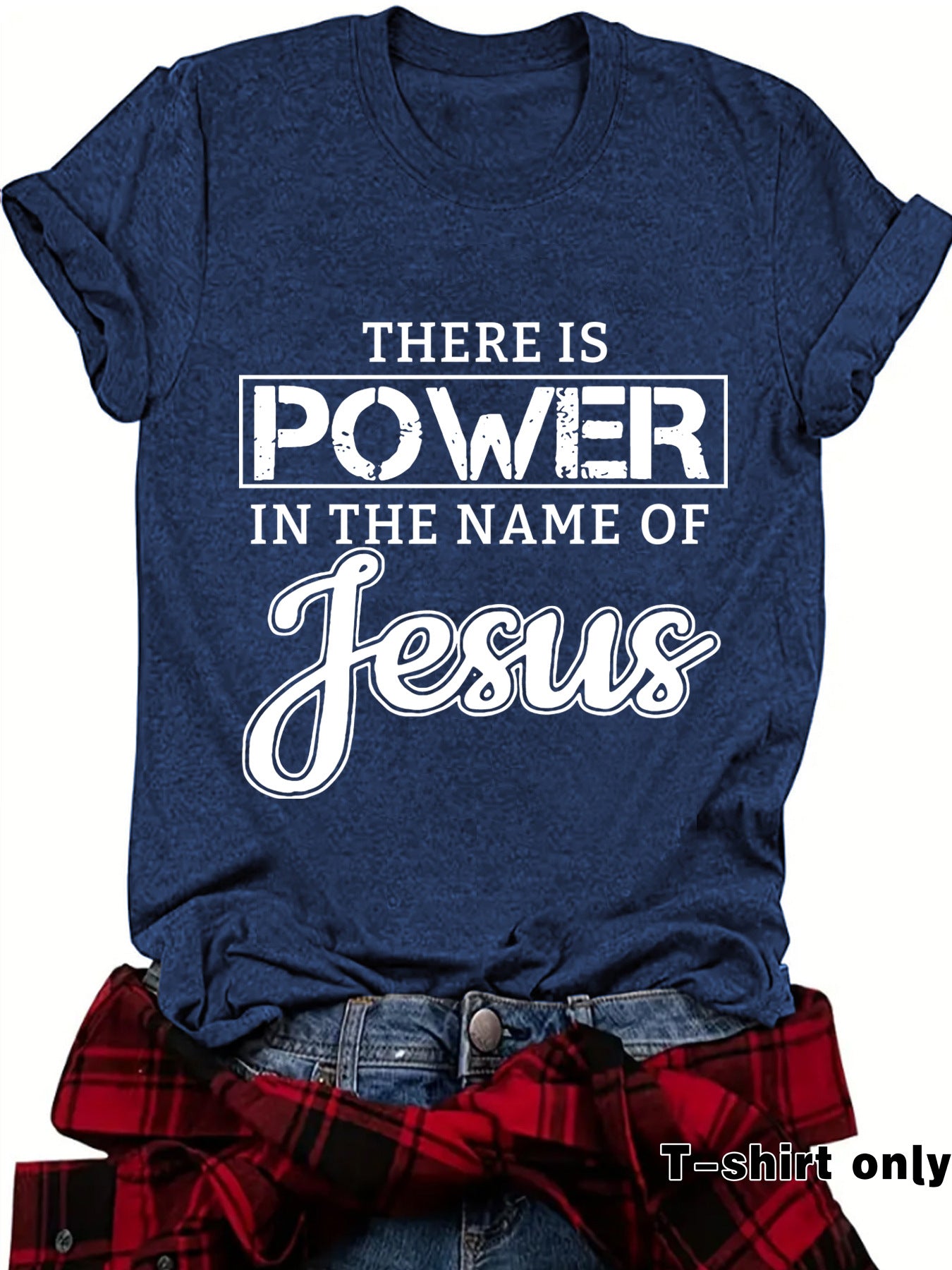 THE IS POWER Letter Short Sleeve
